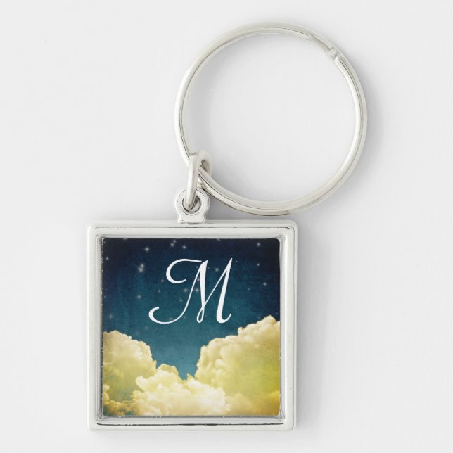 Celestial View Stars and Clouds Key Chain (Front)