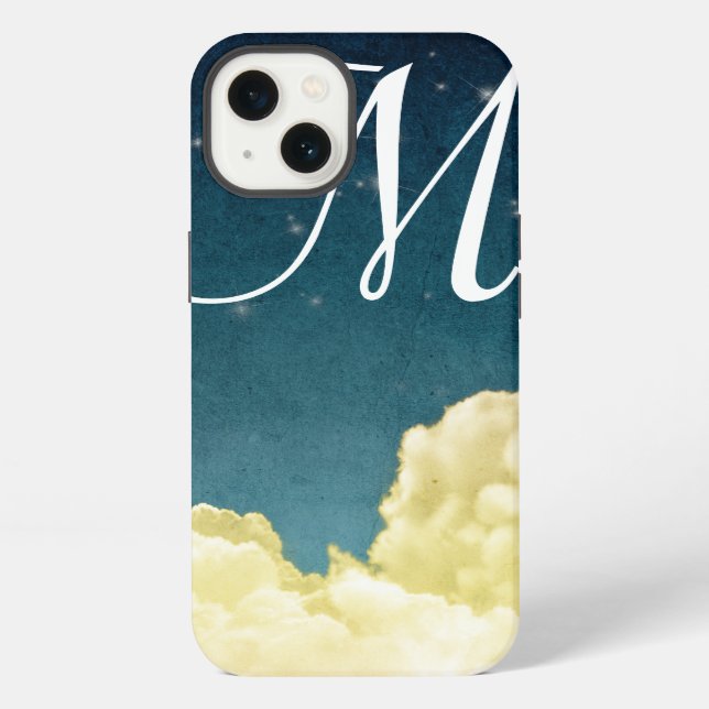 Celestial View Stars and Clouds Monogram IPAD Case (Back)