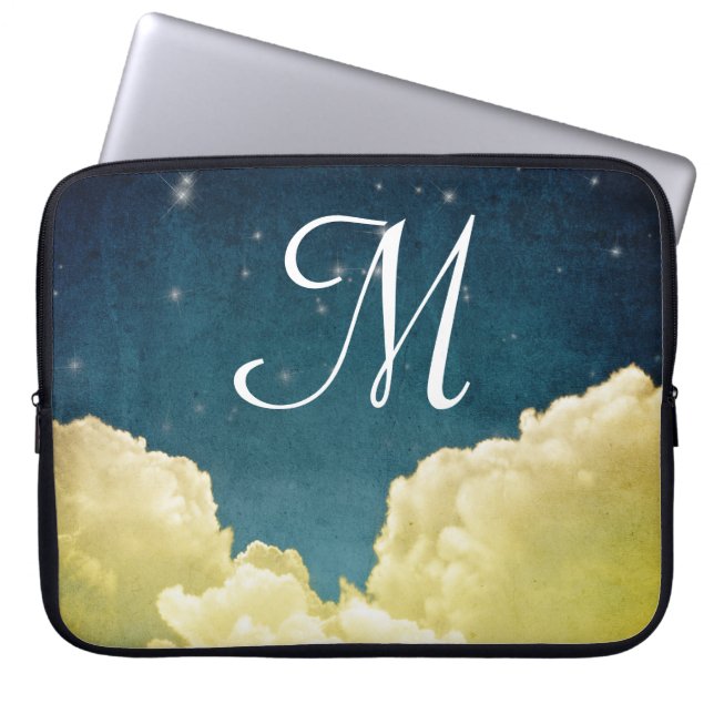 Celestial View Stars Monogram 15" Laptop Case (Front)