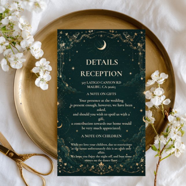 Celestial Vintage Botanical Enclosure Card (Creator Uploaded)