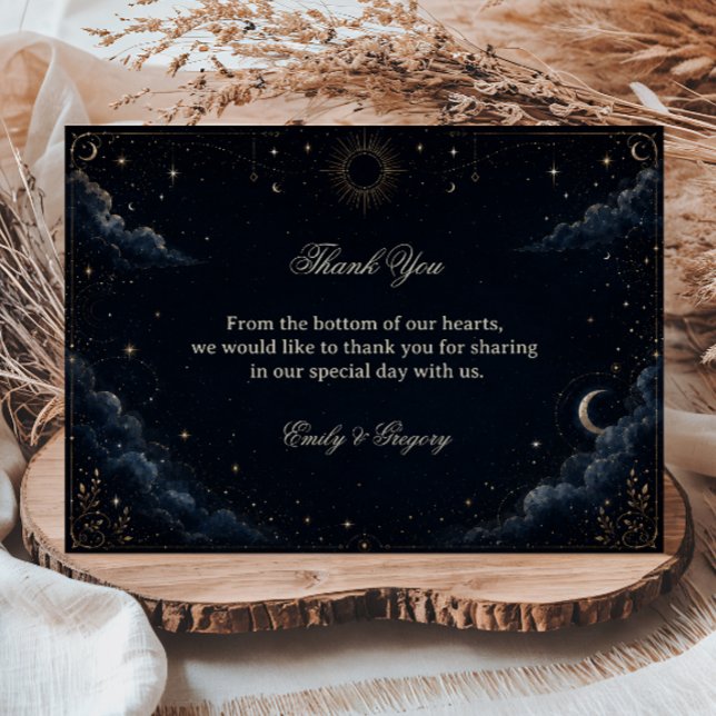 Celestial Vintage Cosmic  Thank You Card (Creator Uploaded)