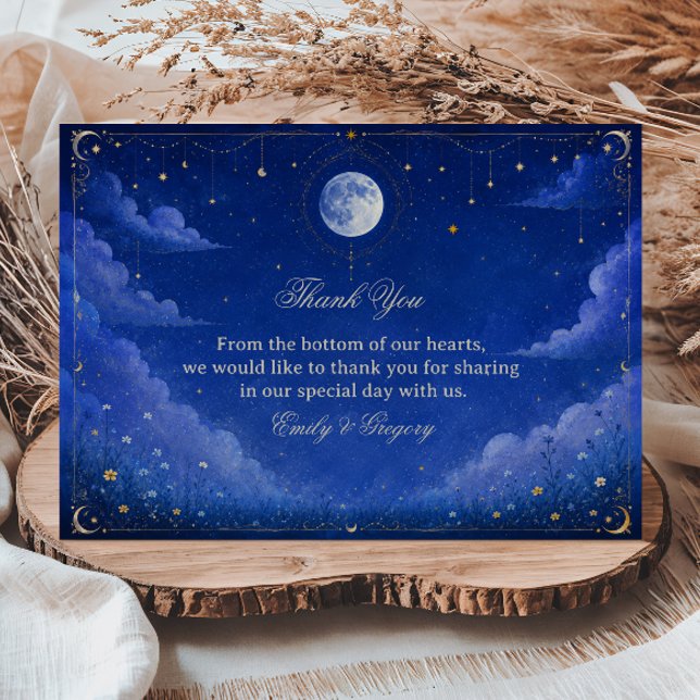 Celestial Vintage Cosmic Thank You Card (Creator Uploaded)