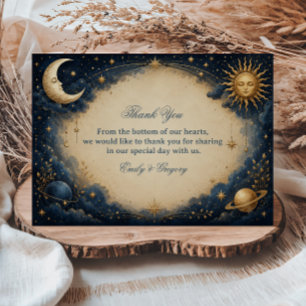 Celestial Vintage Cosmic Thank You Card