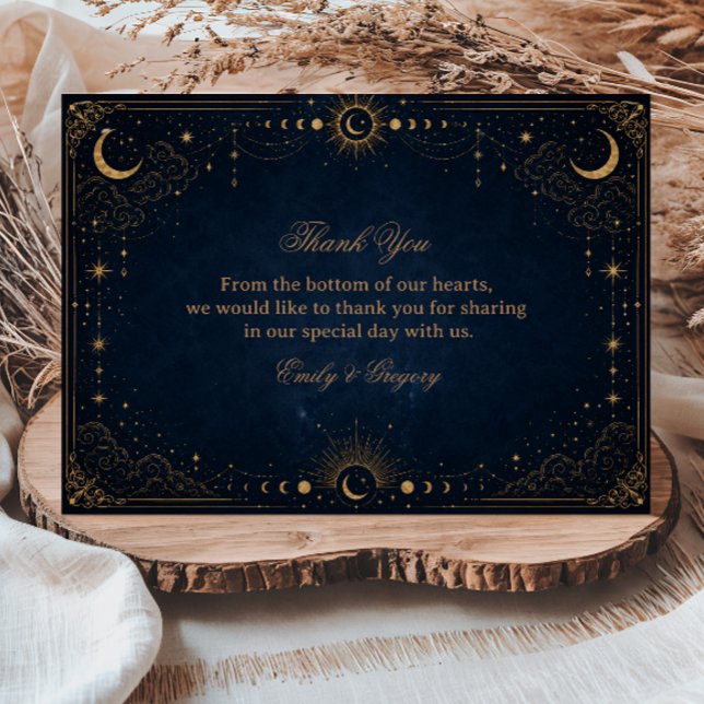 Celestial Vintage Cosmic Thank You Card (Creator Uploaded)