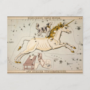Celestial Vintage Map Postcard