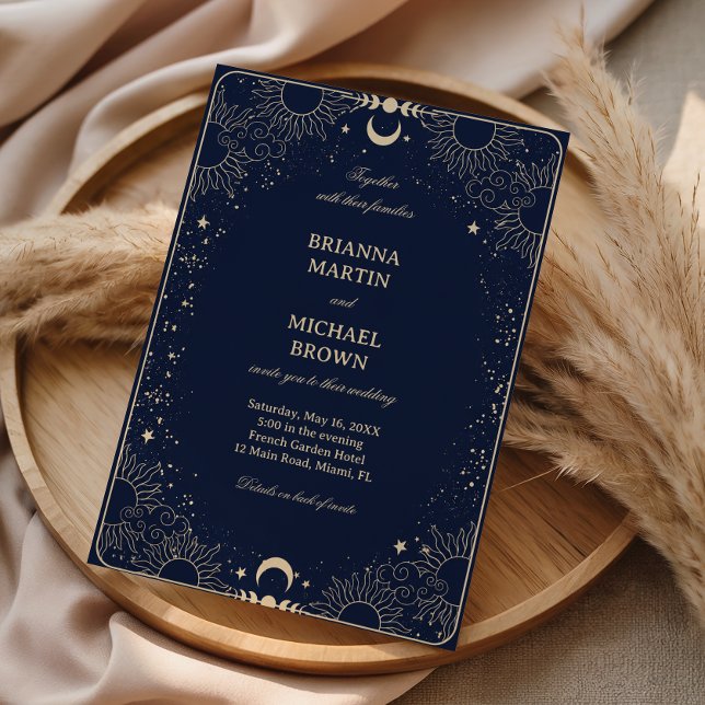 Celestial Vintage Midnight Invitation (Creator Uploaded)