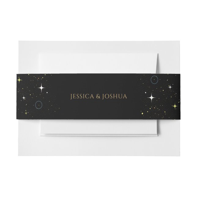 Celestial Vintage Mystical Galaxy Invitation Belly Band (Front Example)