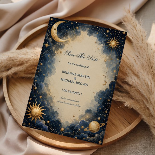 Celestial Vintage Romantic Cosmic Save The Date (Creator Uploaded)