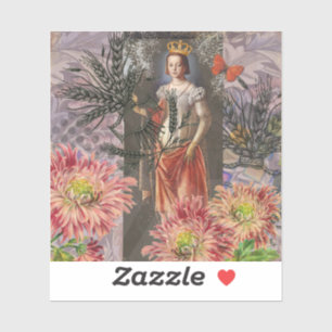 Celestial Virgo Goddess Collage: Vintage Celestial