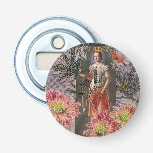 Celestial Virgo Goddess Collage: Vintage Celestial Bottle Opener