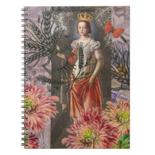Celestial Virgo Goddess Collage: Vintage Celestial Notebook