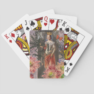 Celestial Virgo Goddess Collage: Vintage Celestial Playing Cards