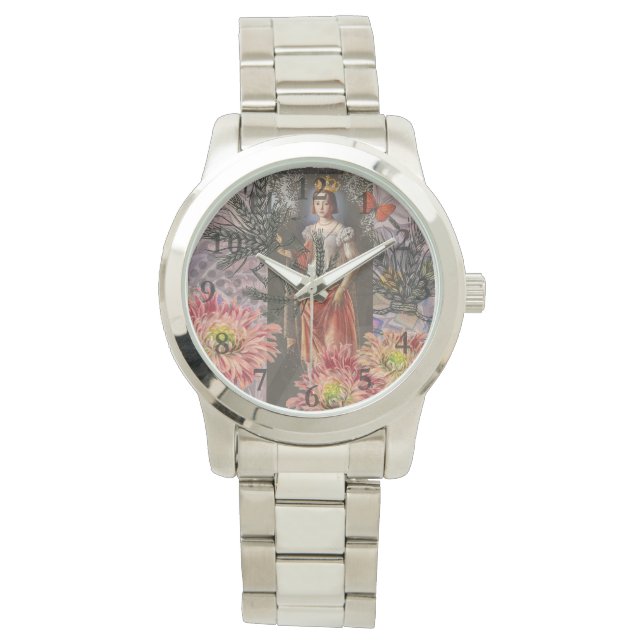 Celestial Virgo Goddess Collage: Vintage Celestial Watch (Front)