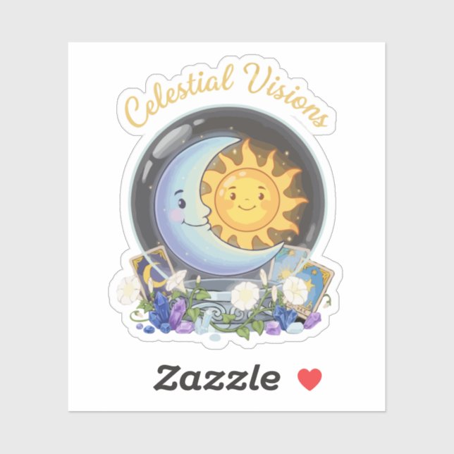 Celestial Visions | Cute Sun and Moon Tarot Crysta (Sheet)