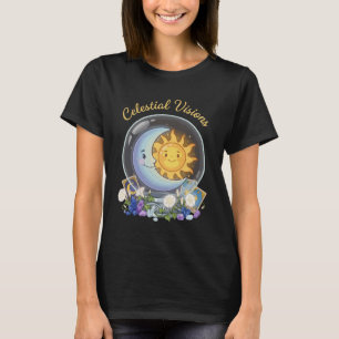 Celestial Visions   Cute Sun and Moon Tarot Crysta T-Shirt