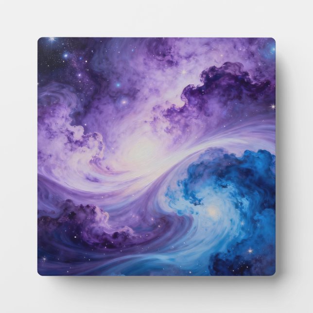 Celestial Vortex: Indigo and Amethyst Plaque (Front)