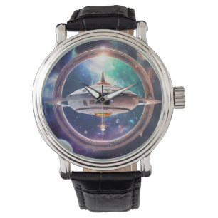 Celestial Voyage: Gravity-Inspired Spaceship Orbit Watch