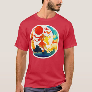 Celestial Waltz A Colourful Abstract Watercolour o T-Shirt