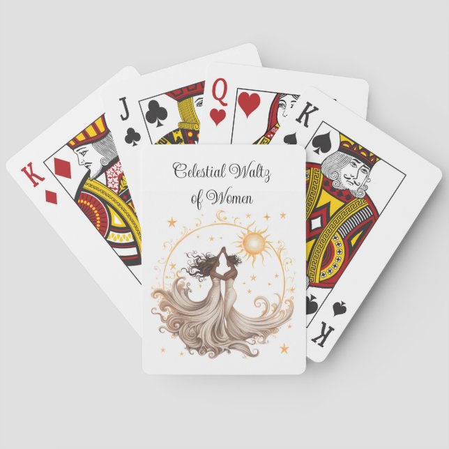 Celestial Waltz of Women Playing Cards (Back)