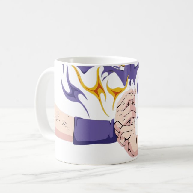 🌀Celestial Warrior & Nine-Tailed Spirit Coffee Mug (Front Left)