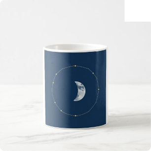 Celestial Watercolor Mug - Indigo & Gold
