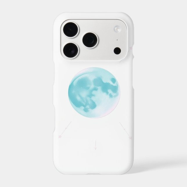 Celestial Watercolor Phone Case - Teal & Violet (Back)