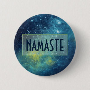 Celestial Watercolor Sacred Geometry Custom 6 Cm Round Badge