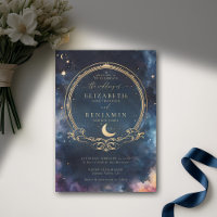 Celestial Waters Midnight Blue Elegant Wedding