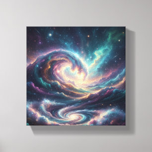 Celestial Waves Wall Art   Stars& Ocean Minimalist