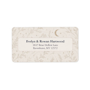 Celestial Wedding Address Labels