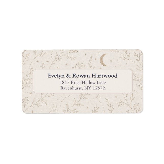 Celestial Wedding Address Labels (Front)