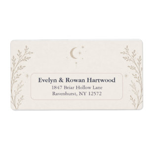 Celestial Wedding Address Labels