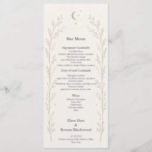 Celestial Wedding Bar Menu