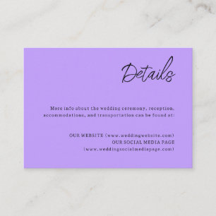 Celestial Wedding Details Enclosure Card