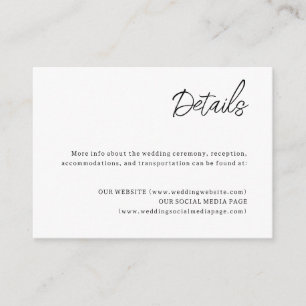 Celestial Wedding Details Enclosure Card
