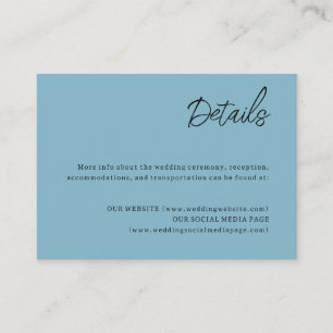 Celestial Wedding Details Enclosure Card