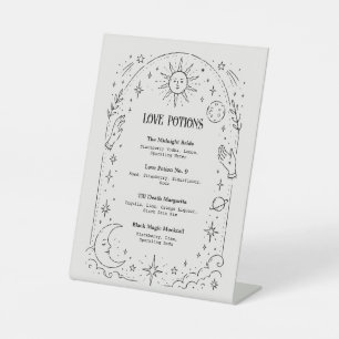 Celestial Wedding Drink Menu Pedestal Sign