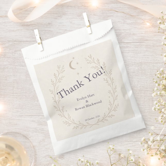 Celestial Wedding Favour Bags (Clipped)