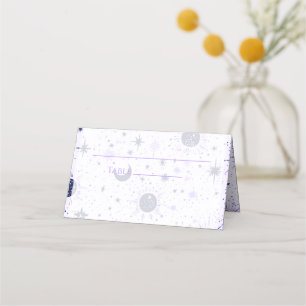 Celestial Wedding Folded Place Card