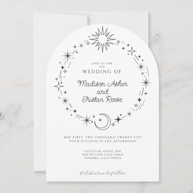 Celestial Wedding  Invitation (Front)