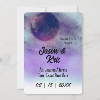 Celestial Wedding Invitation Moon Wedding Invite