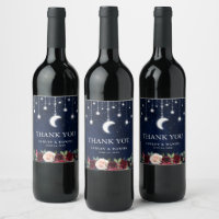 Celestial Wedding Moon Stars Lights Floral