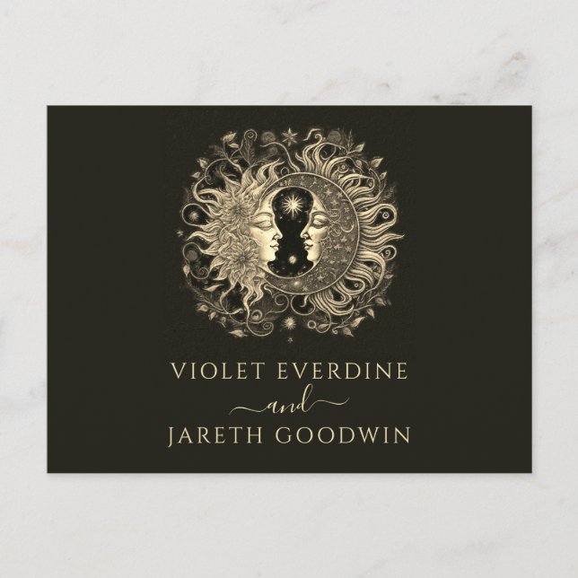 Celestial Wedding RSVP Postcard (Front)