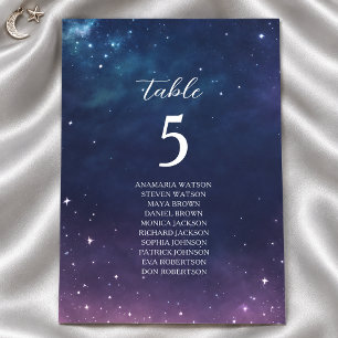 Celestial Wedding Seating Chart with Table Number