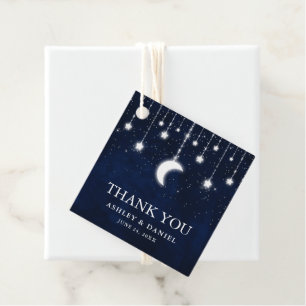 Celestial Wedding Sky Moon Stars Lights Favour Tags