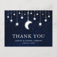 Celestial Wedding Sky Moon Stars Lights Thank You