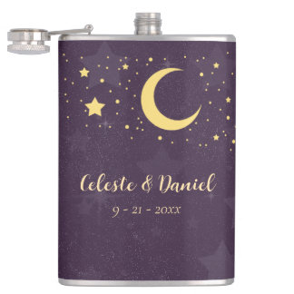 Celestial Wedding Starry Sky  Hip Flask