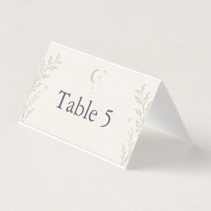 Celestial Wedding Table Number Card