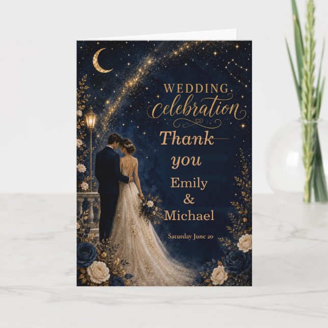 Celestial Wedding Thank You Card (Front)