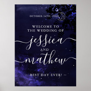 Celestial Wedding Theme Welcome Sign 18x24